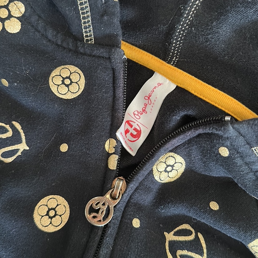 Pepe Jeans London sweatshirt with hood Black/Gold - Picture 5 of 9